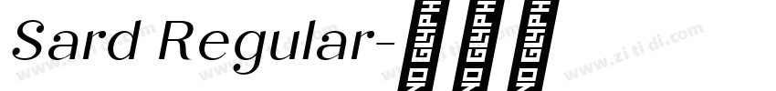 Sard Regular字体转换